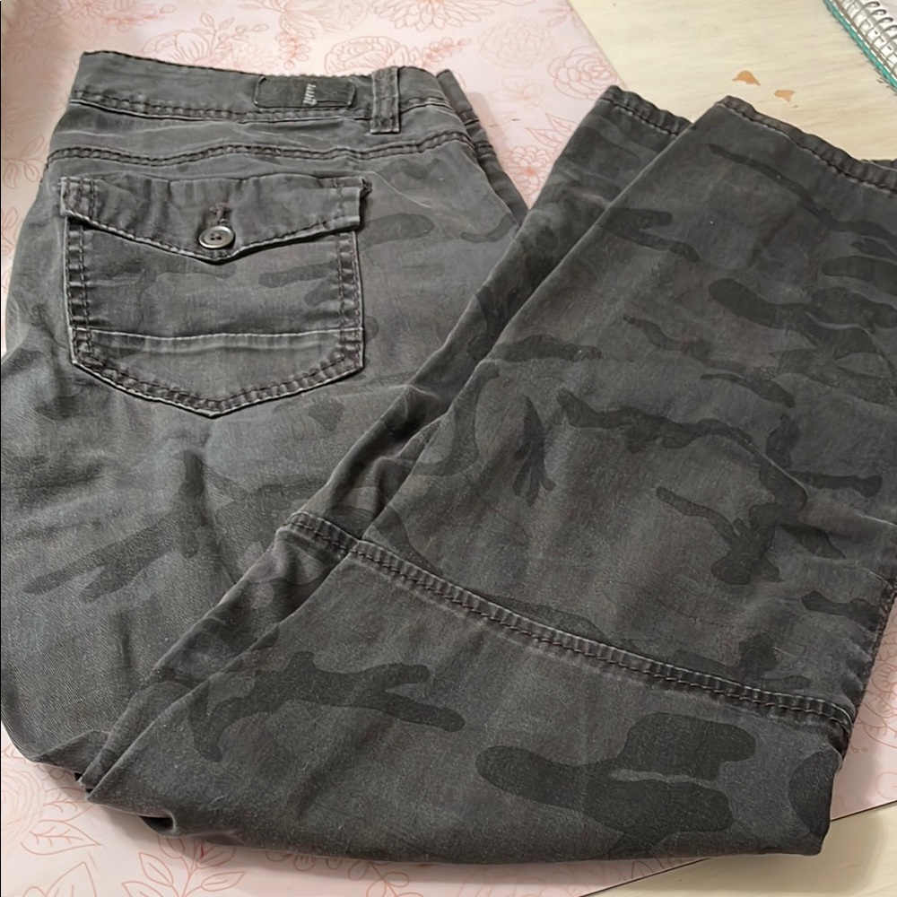 Gray Camouflage Cargo Pants
